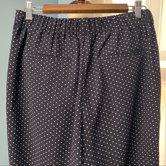 J. Crew Navy Foulard Print Elastic Waist Pants - Picture 6 of 7